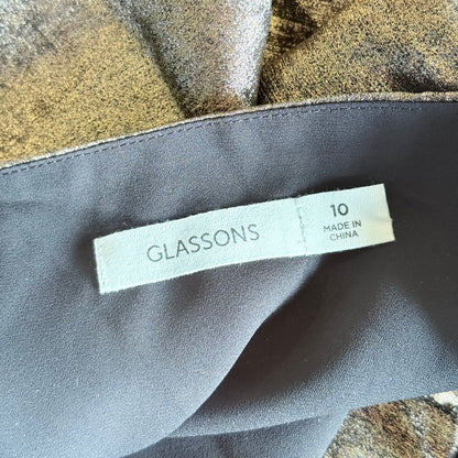 Glassons Size 10 Metallic Mini Skirt