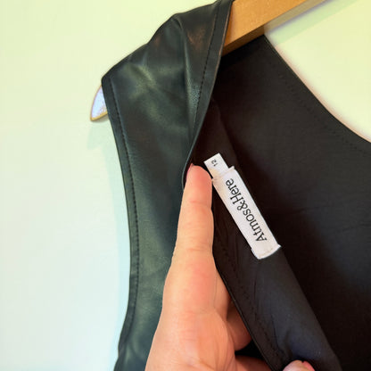 Atmos & Here Size 12 Faux Leather Tunic