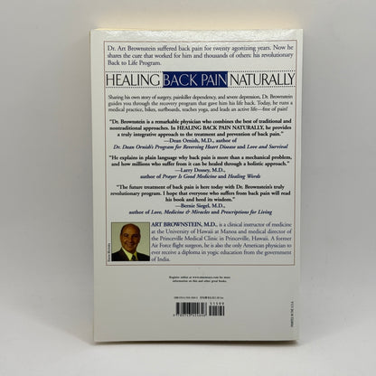 Healing Back Pain Naturally by Art Brownstein, M.D.