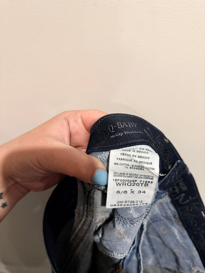 Q-Baby Waist 80cm Distressed Denim Shorts