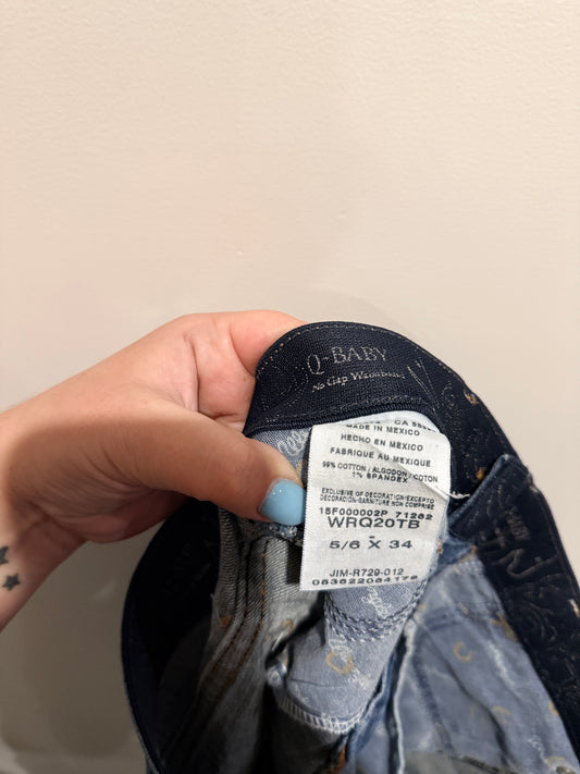 Q-Baby Waist 80cm Distressed Denim Shorts