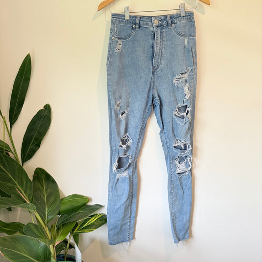 Glassons Size 10 Distressed Jeans