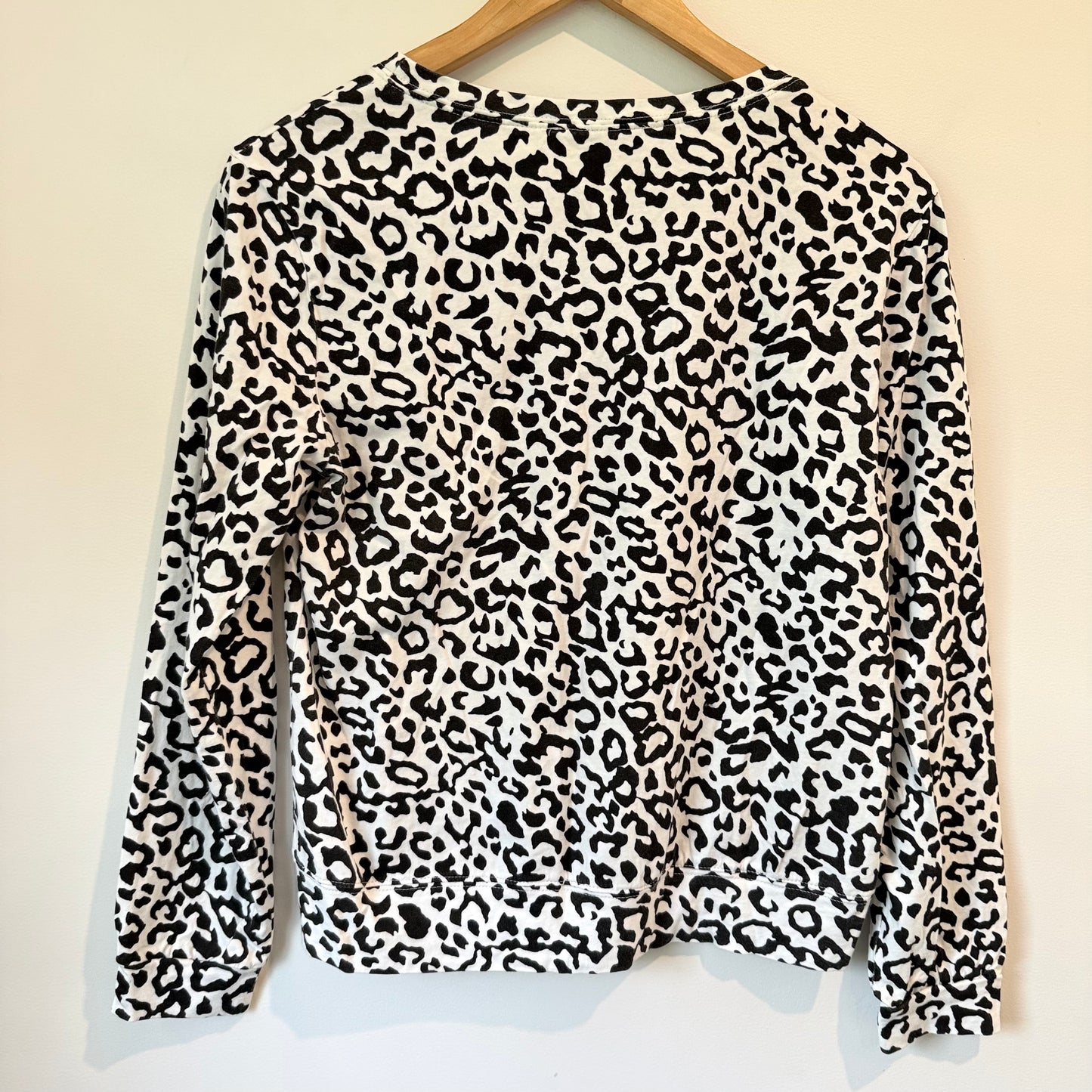 Atmos & Here Black & White Size 10 Leopard Print Top