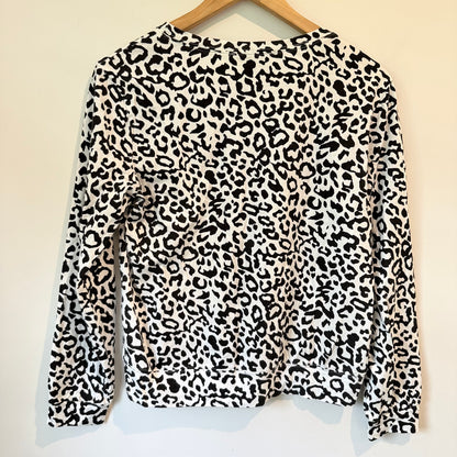 Atmos & Here Black & White Size 10 Leopard Print Top