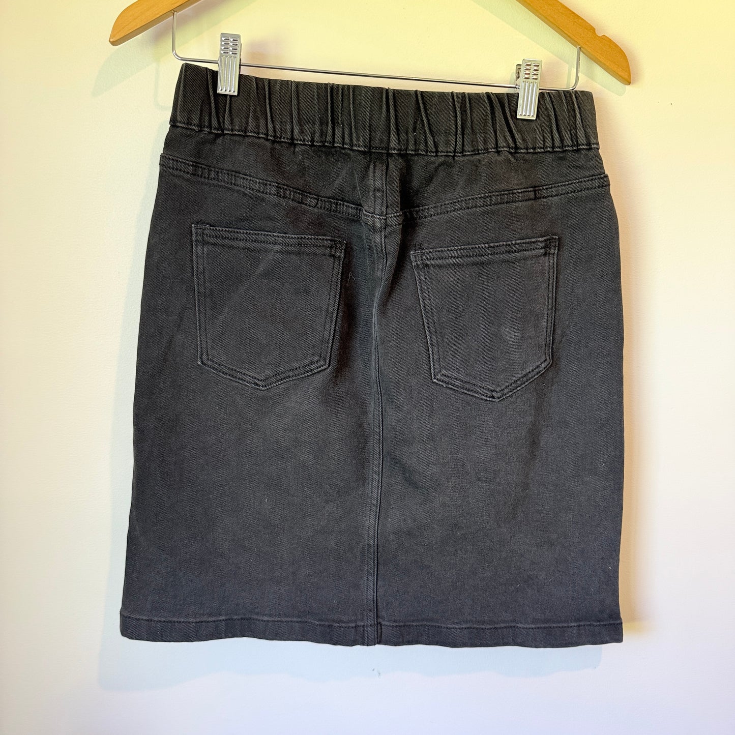 FXWDENIM Size 8 Dark Grey A-Line Denim Skirt
