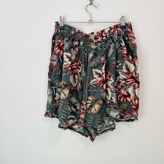 Waist 74cm Floral Print Shorts