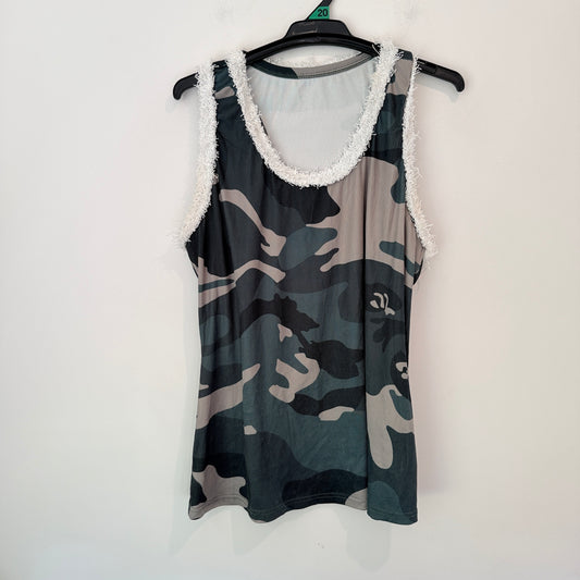 Urbanic Size XL (M-L fit) Camouflage-Patterned Tank Top