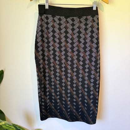 Karen Millen Embellished Geo Jacquard Midi Skirt - Size L