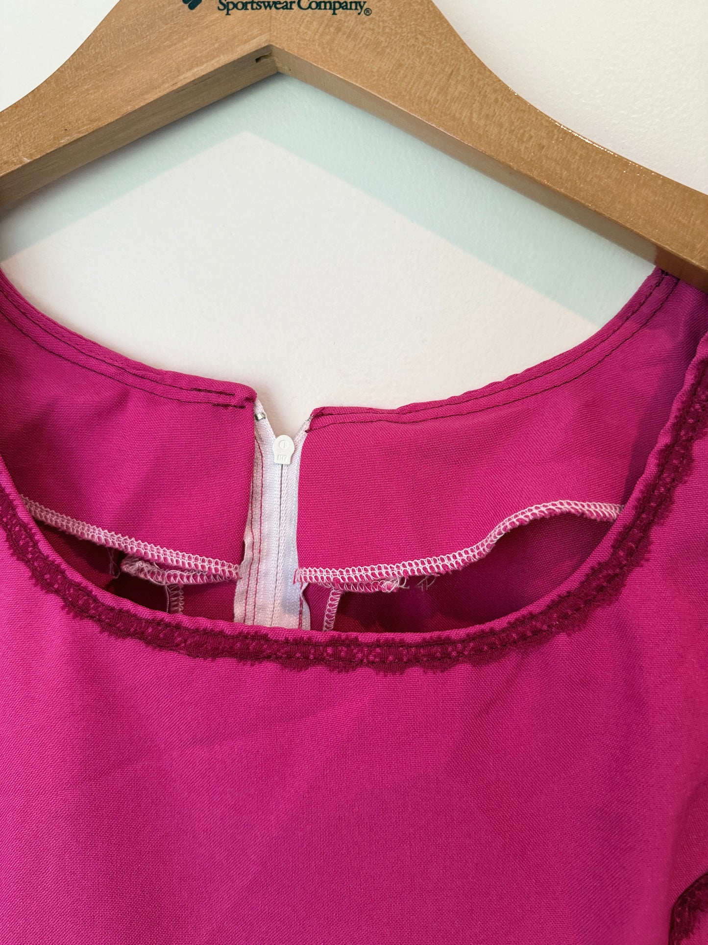 Homemade U/Arm to U/Arm 41cm Waist 76cm Fuchsia Midi Dress