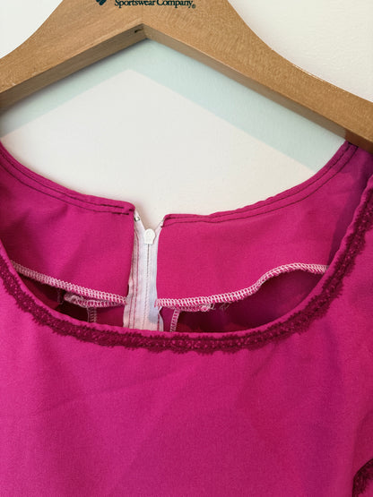 Homemade U/Arm to U/Arm 41cm Waist 76cm Fuchsia Midi Dress
