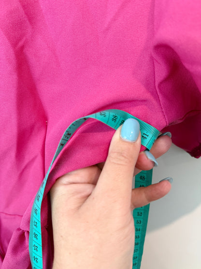 Homemade U/Arm to U/Arm 41cm Waist 76cm Fuchsia Midi Dress