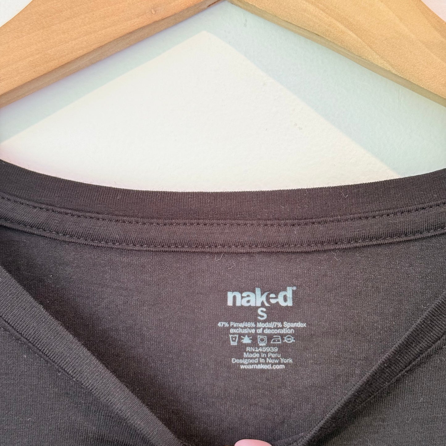 Naked S Black Tee