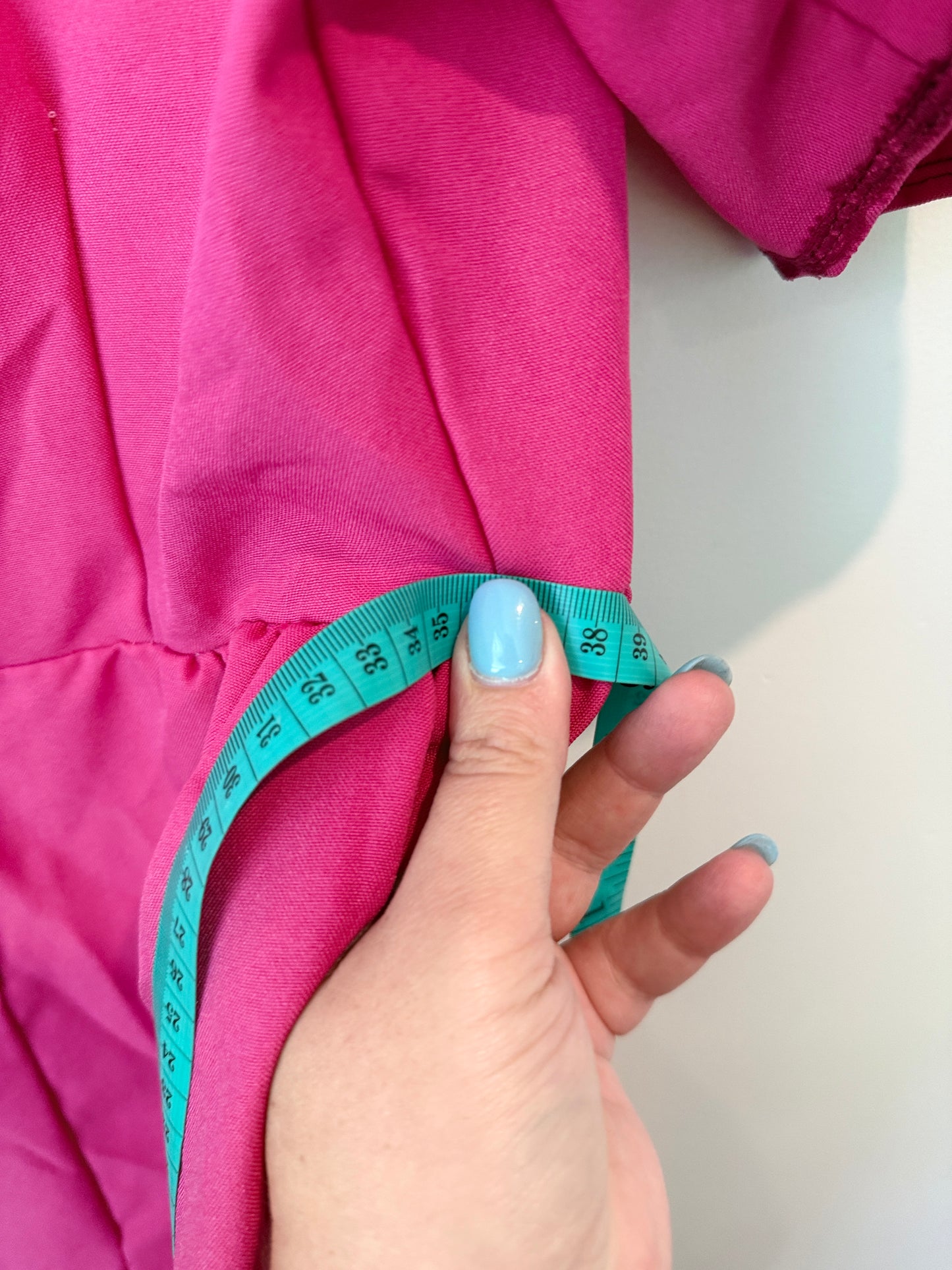 Homemade U/Arm to U/Arm 41cm Waist 76cm Fuchsia Midi Dress