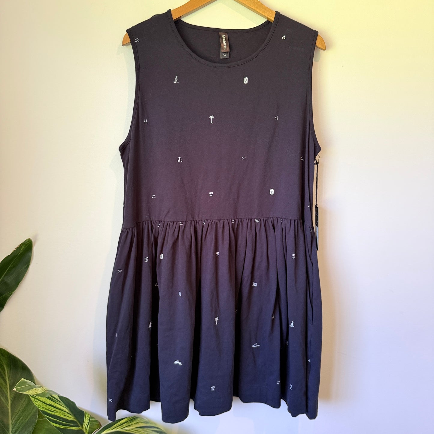 Huffer Castaway Amy Dress - Navy - Size 14