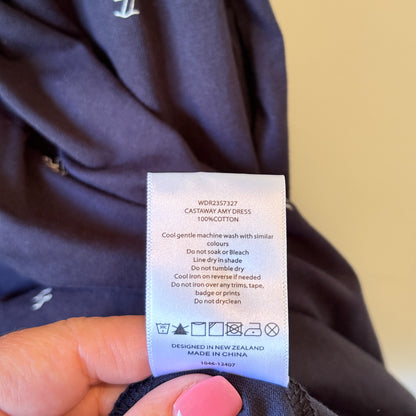 Huffer Castaway Amy Dress - Navy - Size 14