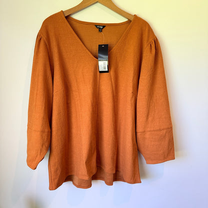 Emerge Amber Textured Top Size 20