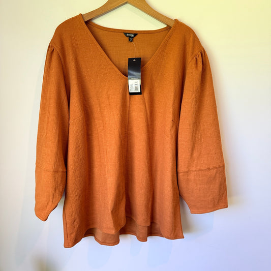 Emerge Amber Textured Top Size 20