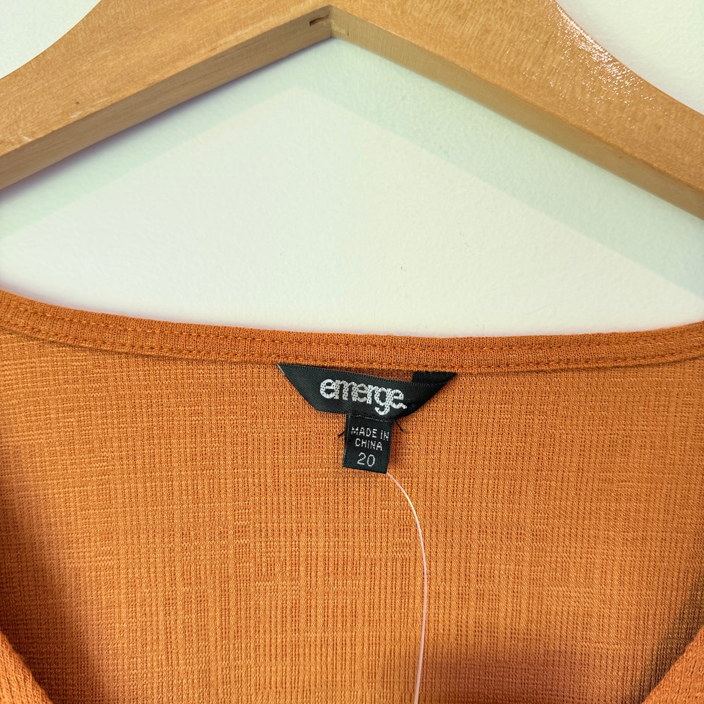 Emerge Amber Textured Top Size 20