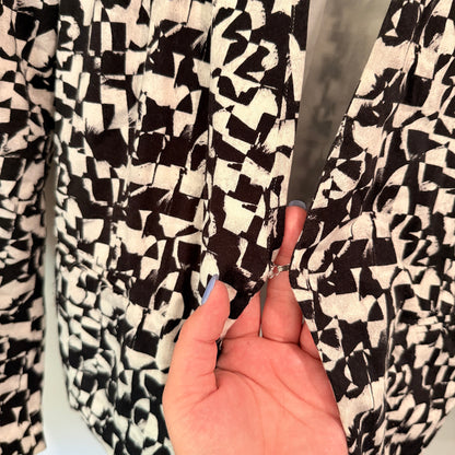 Valleygirl Abstract Print Blazer - Black/White - 10