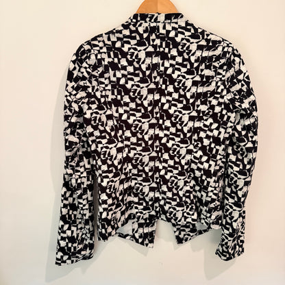 Valleygirl Abstract Print Blazer - Black/White - 10