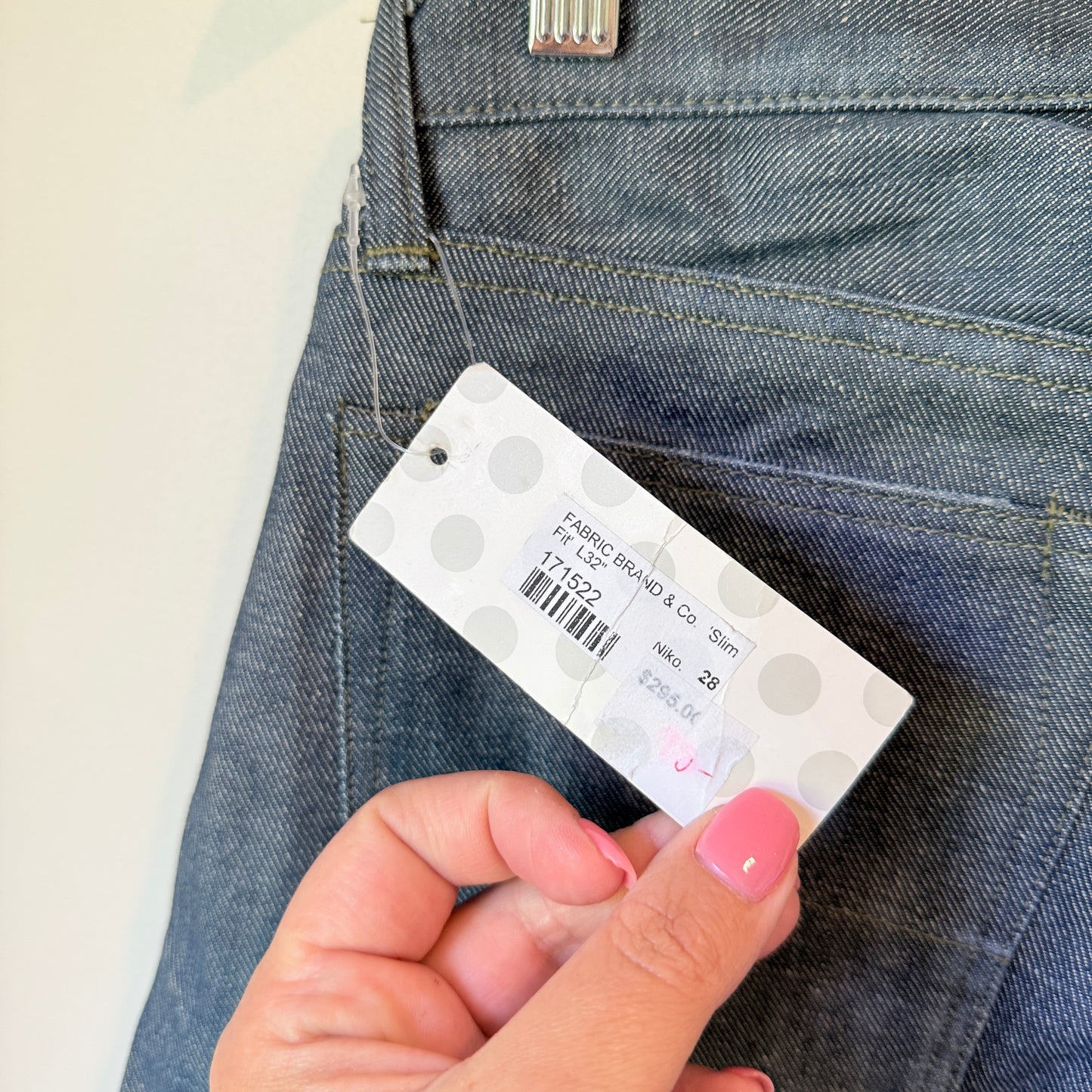 Fabric-Brand & Co. Size 28 'Niko' Slim Fit Selvedge Denim Jeans