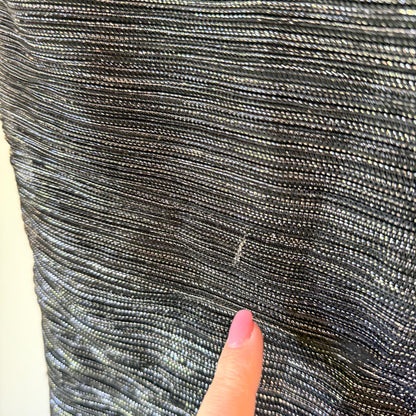 Superette Silver Metallic Ruffle Mini Skirt