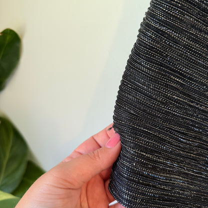 Superette Silver Metallic Ruffle Mini Skirt