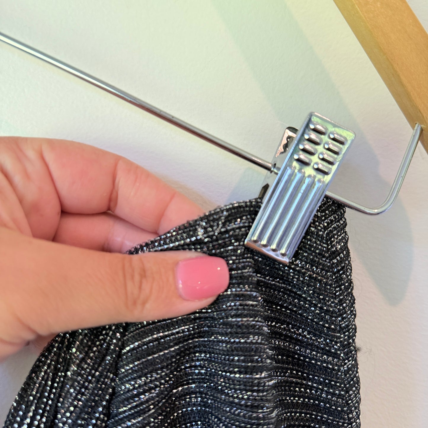 Superette Silver Metallic Ruffle Mini Skirt