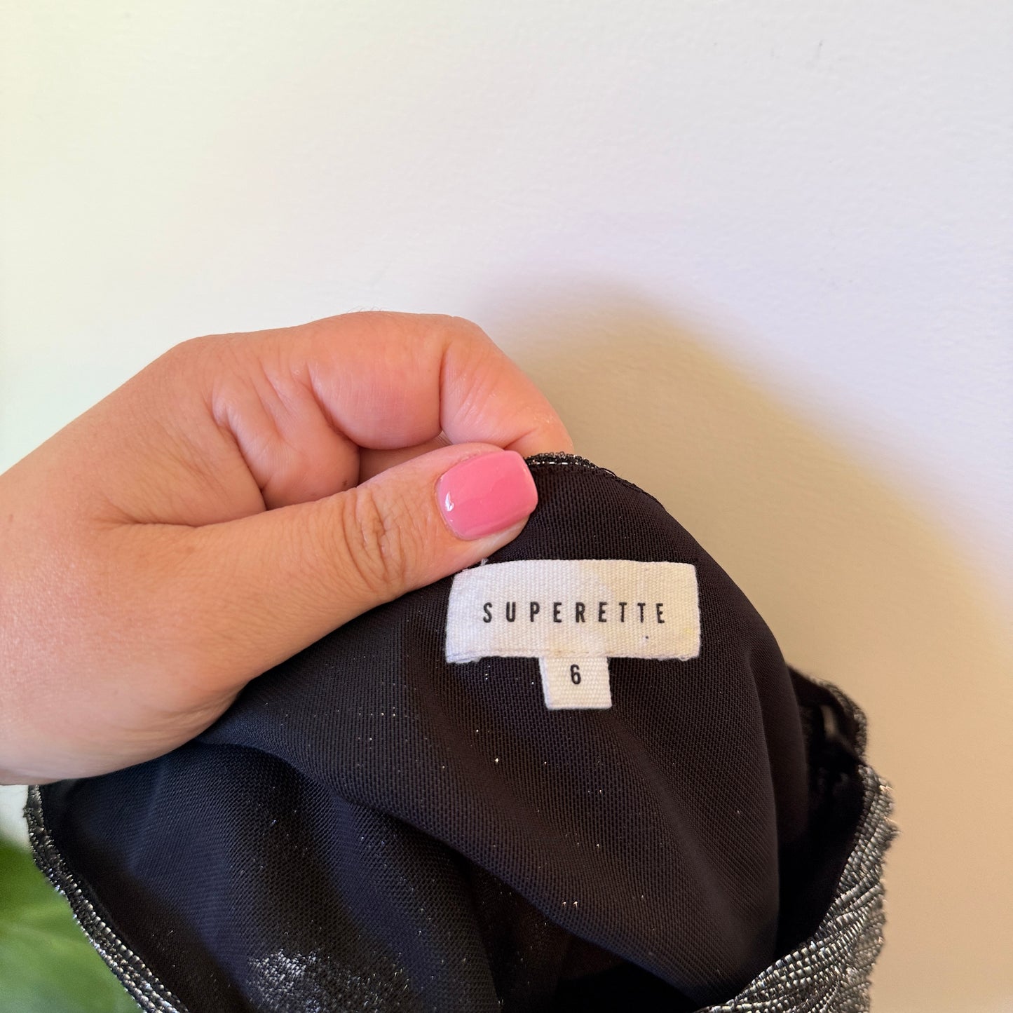 Superette Silver Metallic Ruffle Mini Skirt