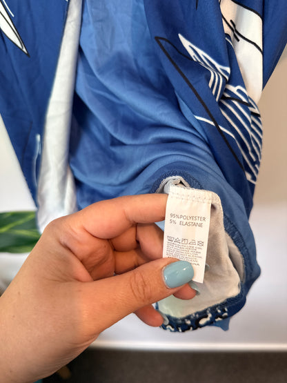 Brand Unknown U/Arm to U/Arm 64cm Leaf Print Tunic