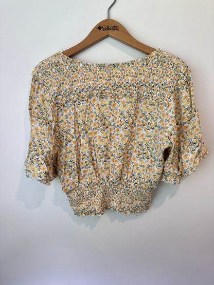 Dotti Size 10 Floral Cropped Top
