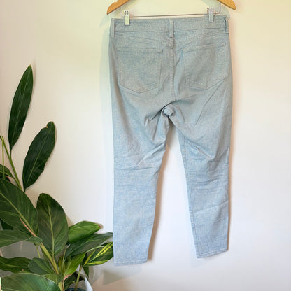 NYDJ (USA) Size 12 Roll Cuff Ankle Paisley Patterned Jeans