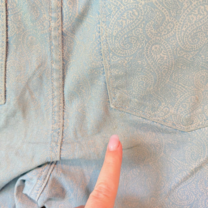 NYDJ (USA) Size 12 Roll Cuff Ankle Paisley Patterned Jeans