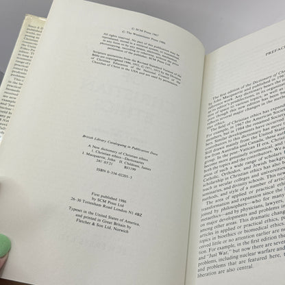 A New Dictionary of Christian Ethics  Edited by John Macquarrie & James Childress