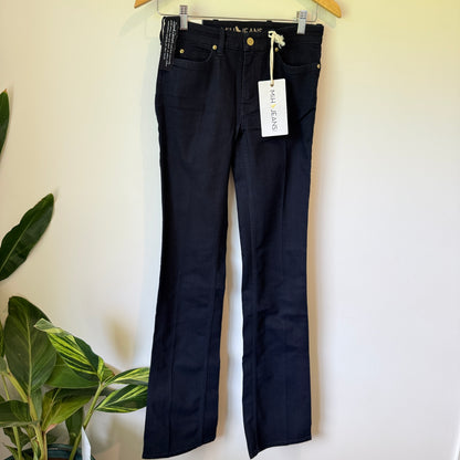 MiH London Mid-Rise Subtle Bootcut Jeans in Black - Size 25
