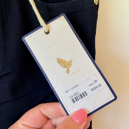 MiH London Mid-Rise Subtle Bootcut Jeans in Black - Size 25