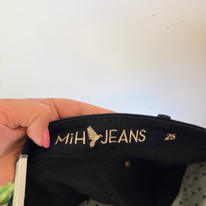 MiH London Mid-Rise Subtle Bootcut Jeans in Black - Size 25