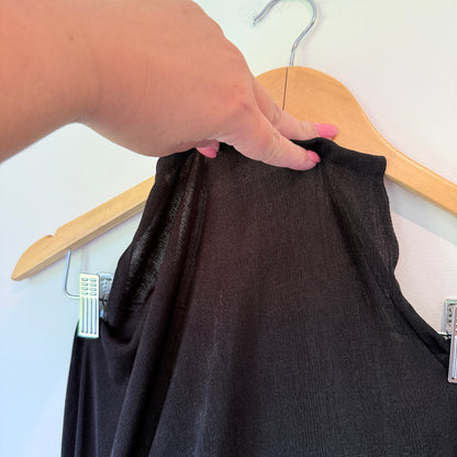 Boohoo Halterneck Cut Out Slinky Maxi Dress in Black - Size 16