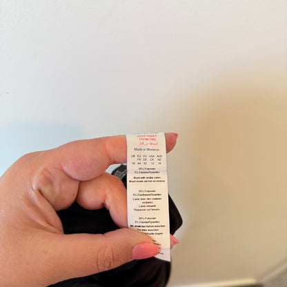 Boohoo Halterneck Cut Out Slinky Maxi Dress in Black - Size 16