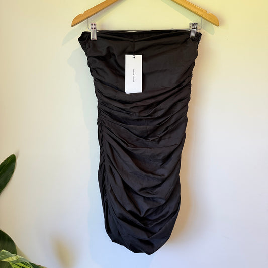 Bondi Born Rushi Mini Dress in Black - Size XS