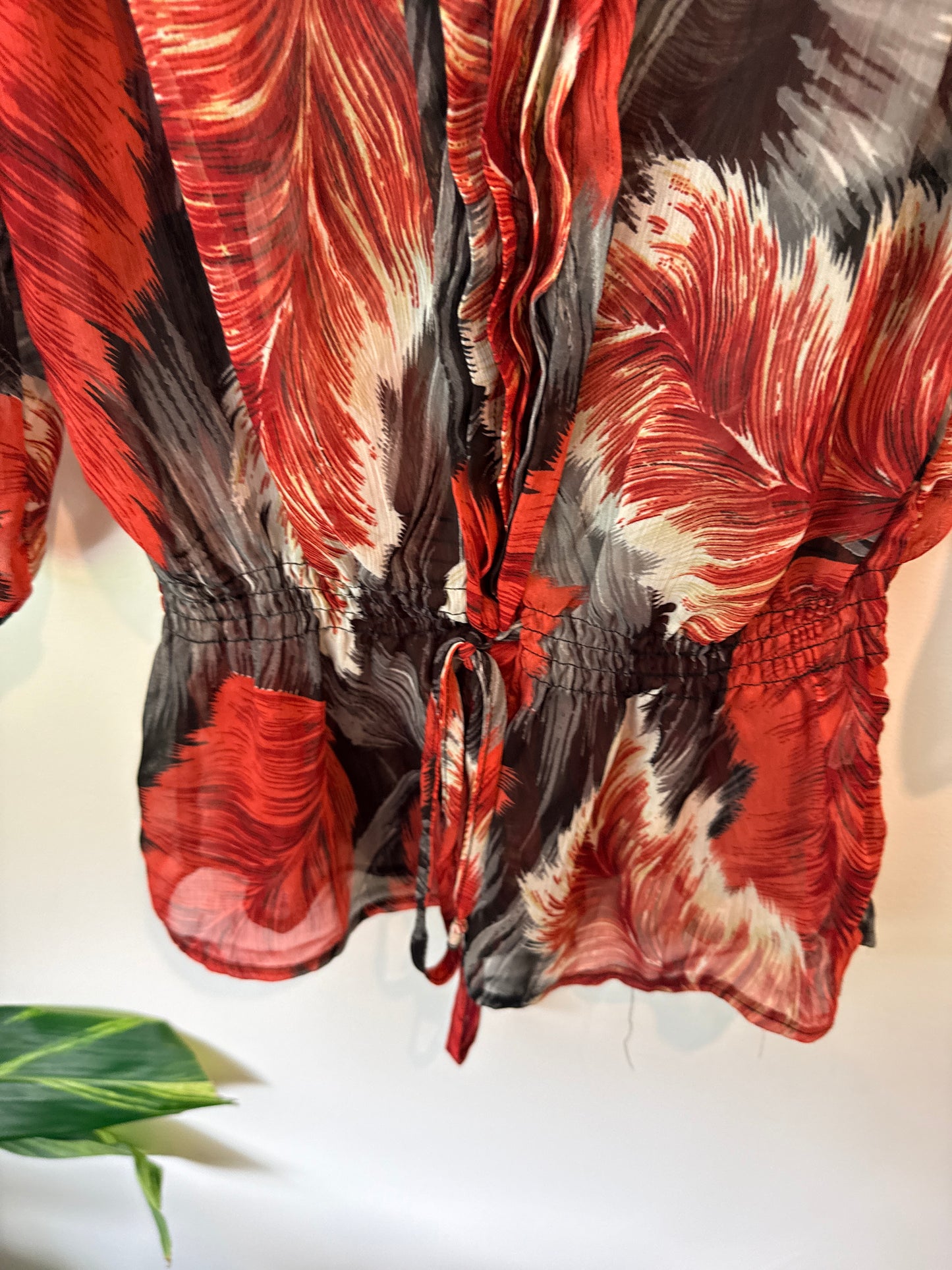 Sapa Size 12 Patterned Chiffon Blouse