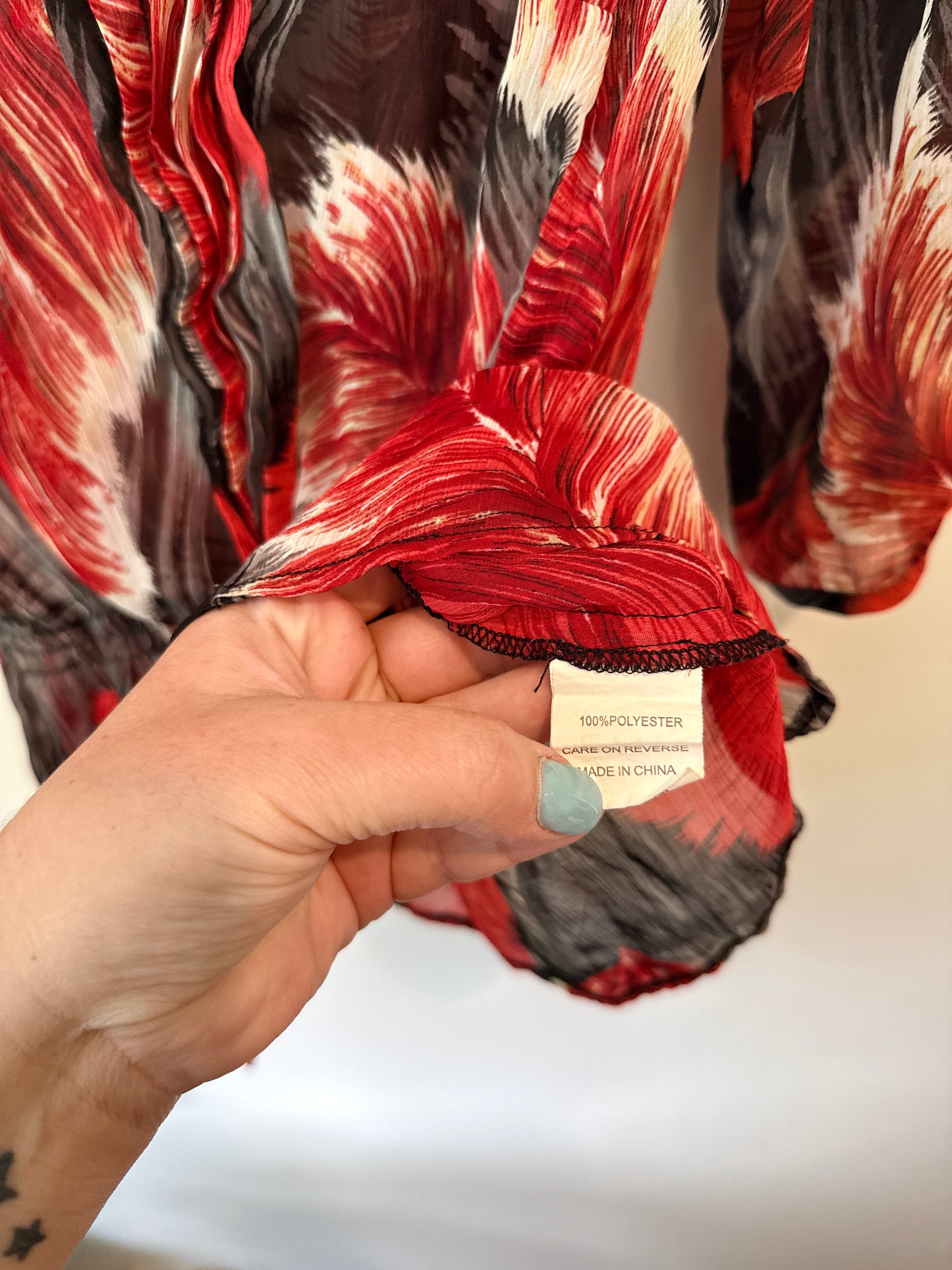 Sapa Size 12 Patterned Chiffon Blouse