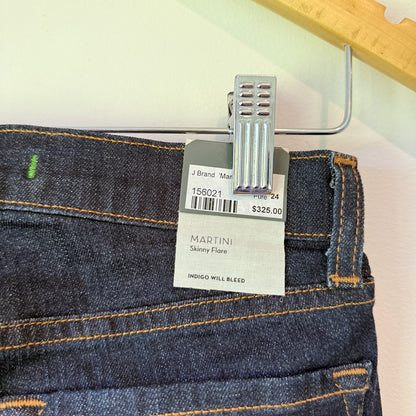 J Brand Martini Skinny Flare Jeans in Indigo - Size 24