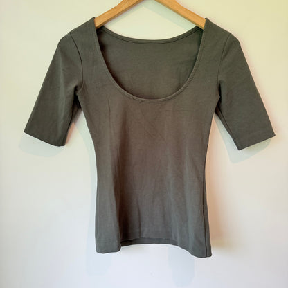 Country Road XXS Cotton / Modal Scoop Back Top