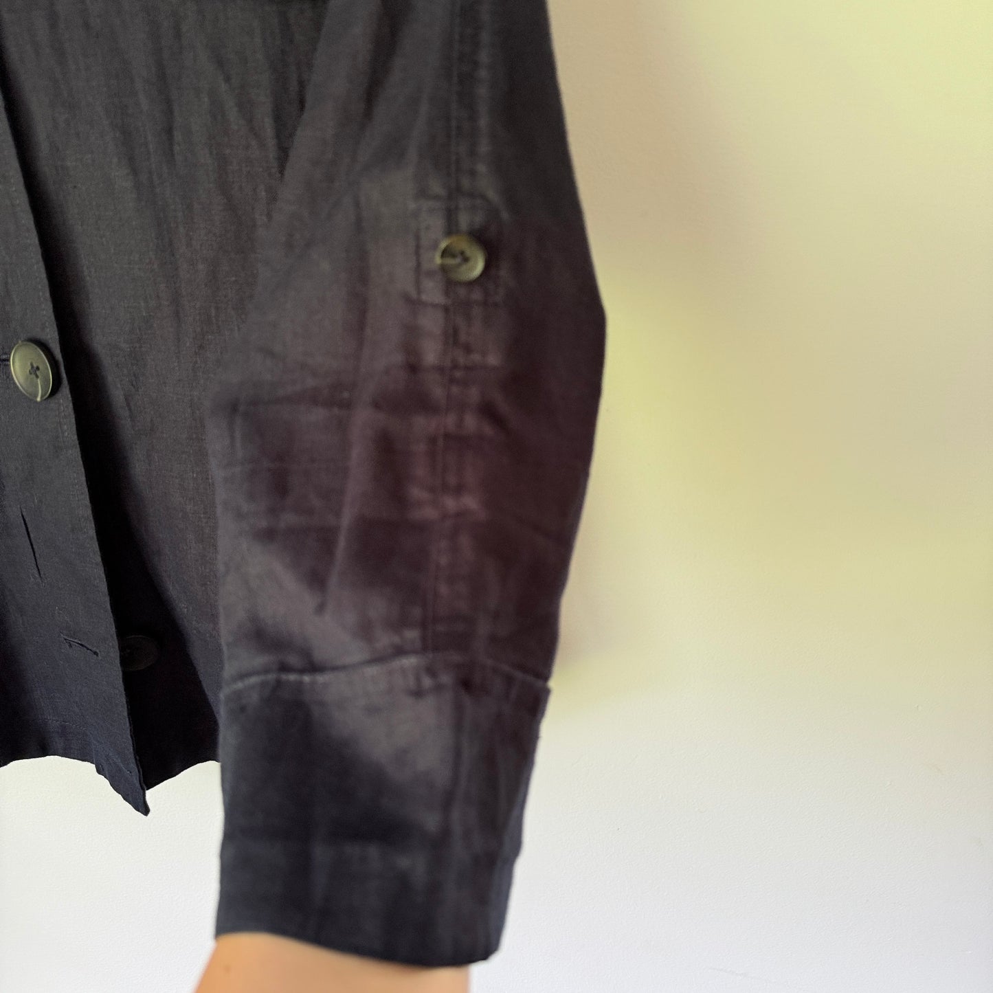 Black Pepper Size 8 100% Linen Jacket