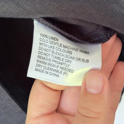 Black Pepper Size 8 100% Linen Jacket