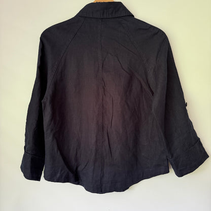 Black Pepper Size 8 100% Linen Jacket