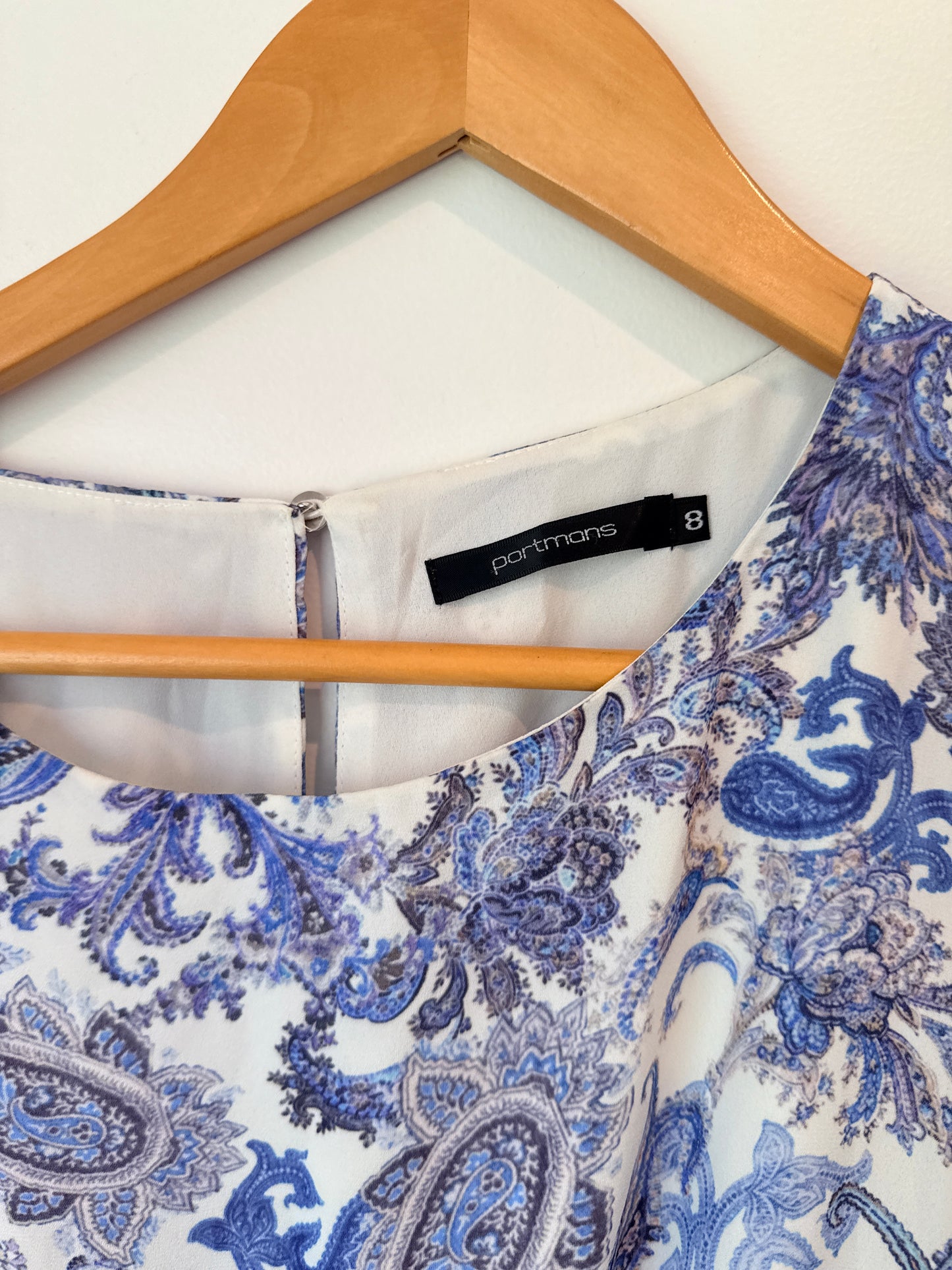 Portmans Size 8 Paisley Print Wrap Dress