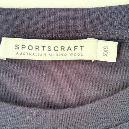 Sportscraft Size XXS Crew Neck Wool Top with Waist Tie