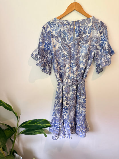 Portmans Size 8 Paisley Print Wrap Dress